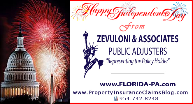 Happy July 4th from Zevuloni &amp; Associates, Public Adjusters